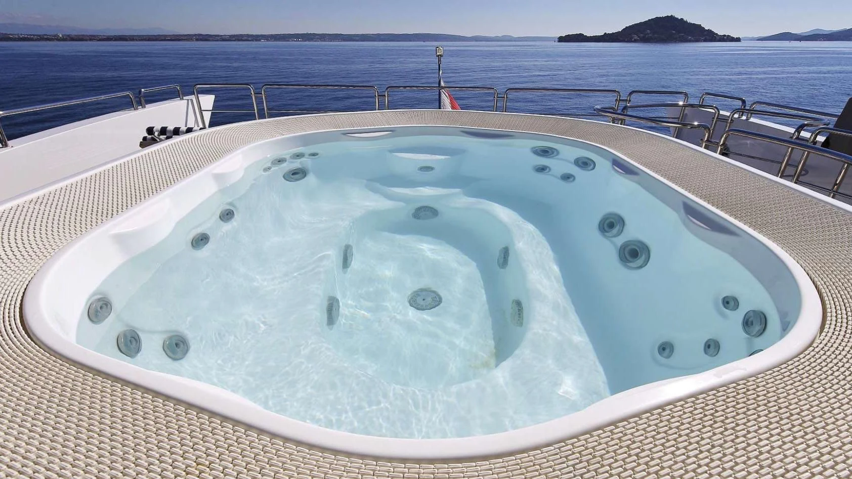 a large pool of water aboard ARTEMY Yacht for Sale