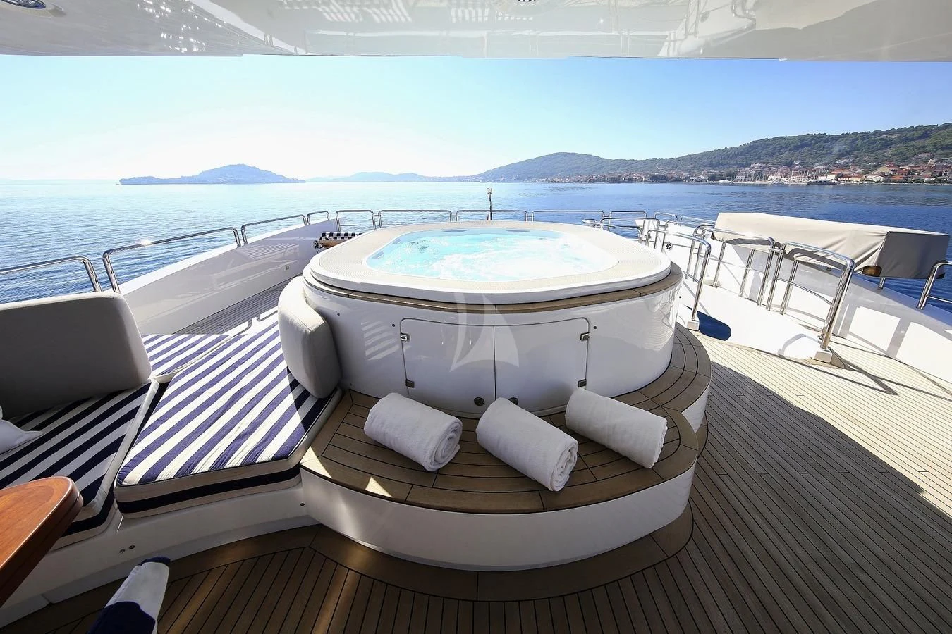 a boat on a deck aboard ARTEMY Yacht for Sale