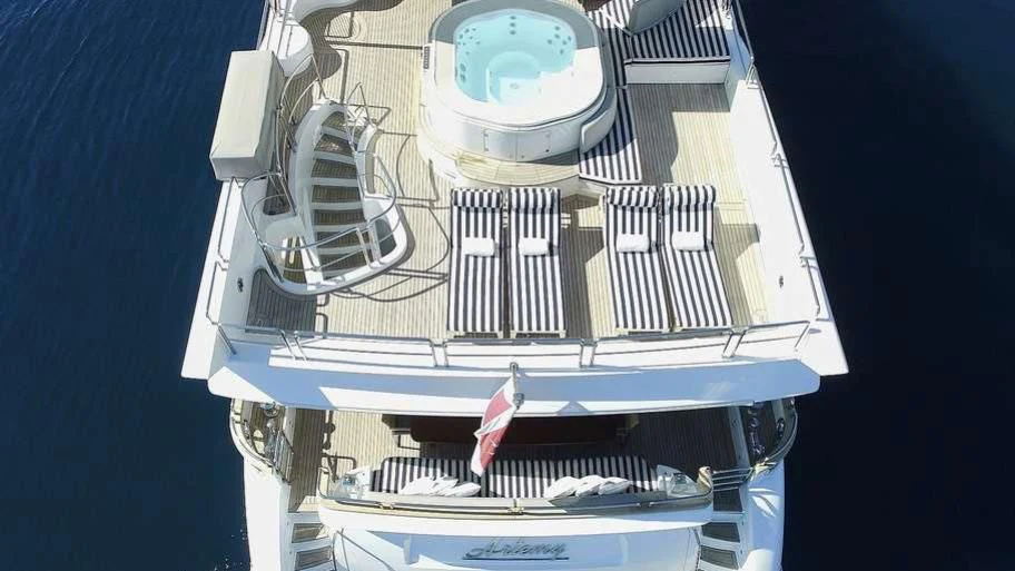a satellite in space aboard ARTEMY Yacht for Sale