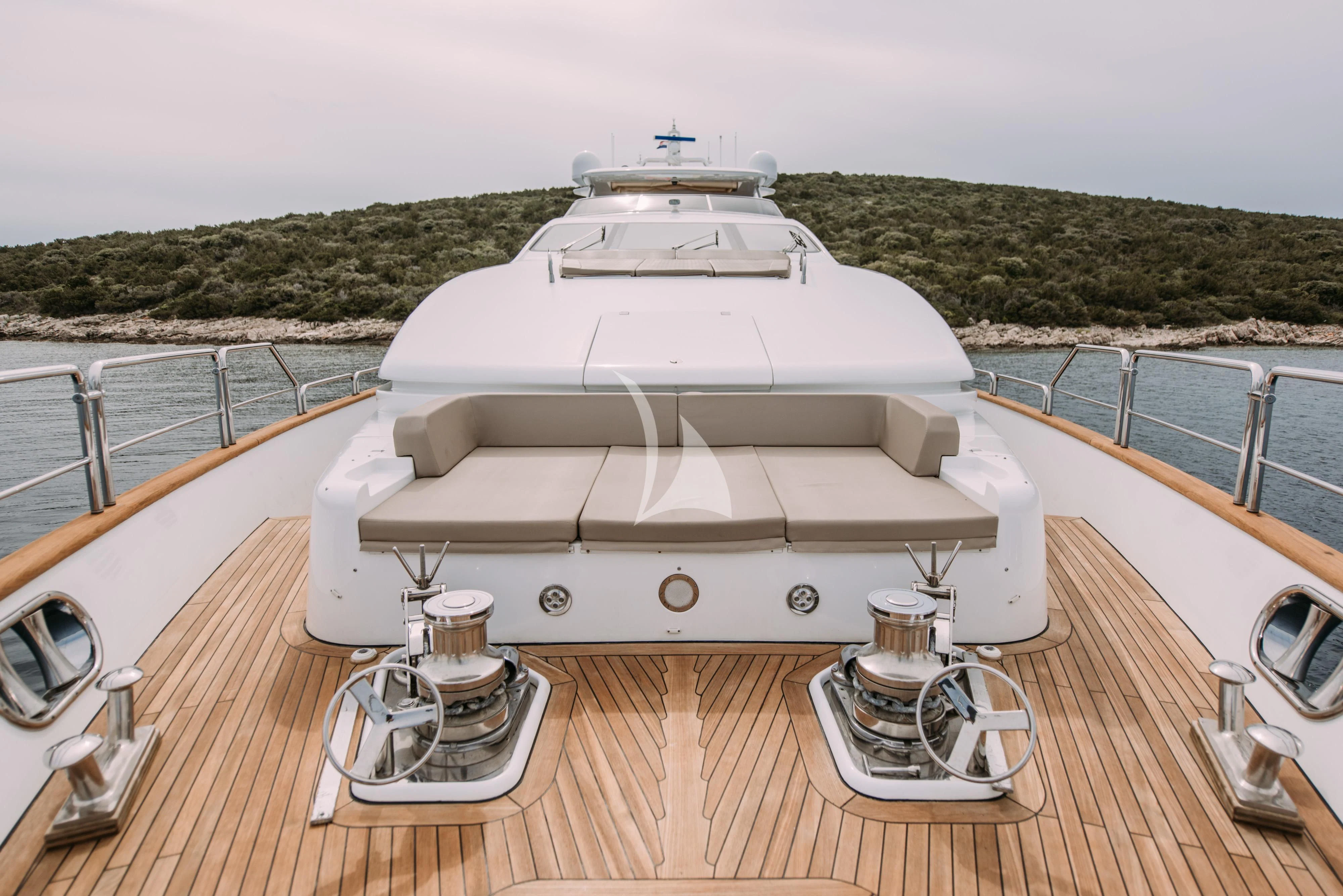 a boat on a deck aboard ARTEMY Yacht for Sale