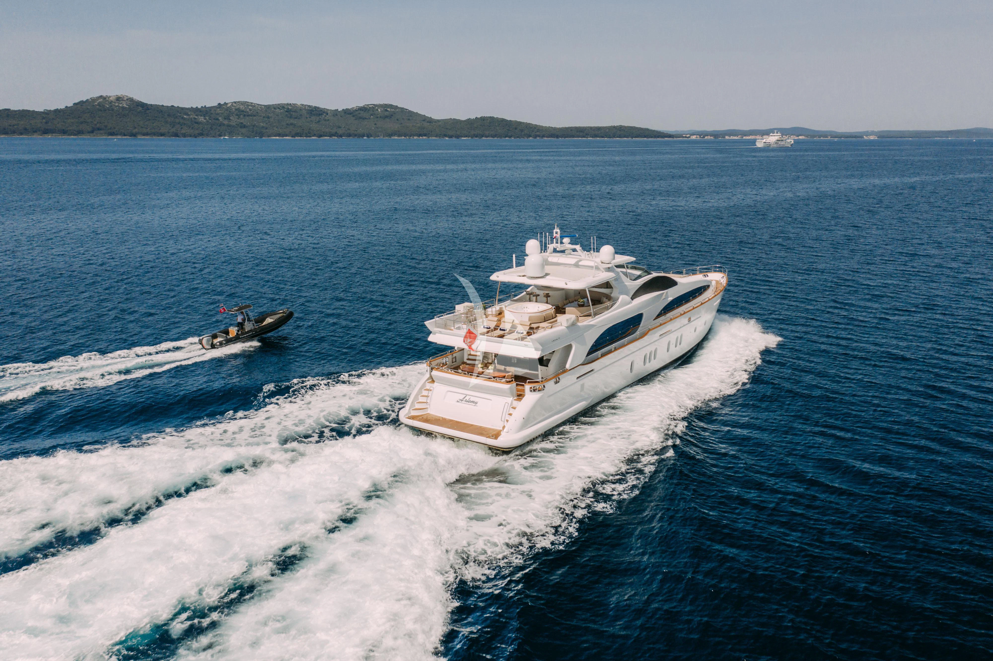 a boat on the water aboard ARTEMY Yacht for Sale