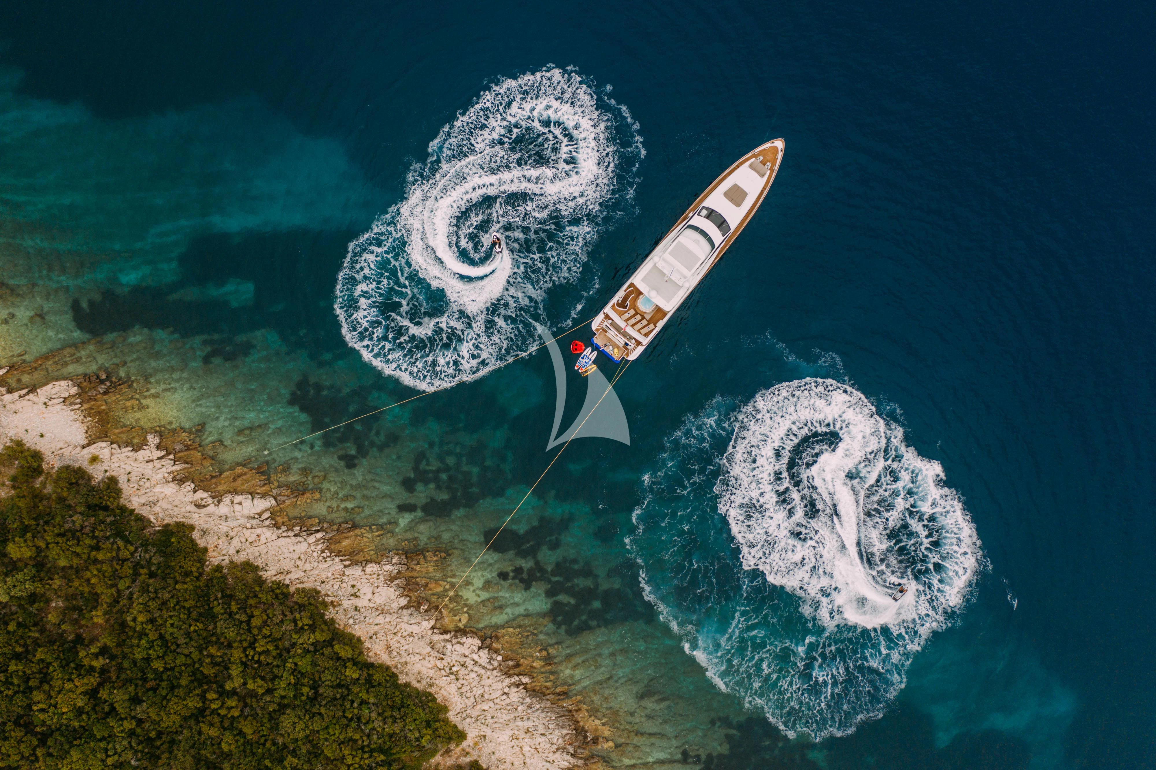 a person on a surfboard aboard ARTEMY Yacht for Sale