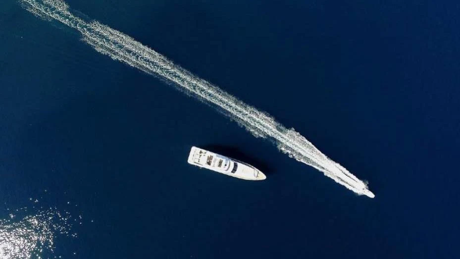 a white car in the sky aboard ARTEMY Yacht for Sale