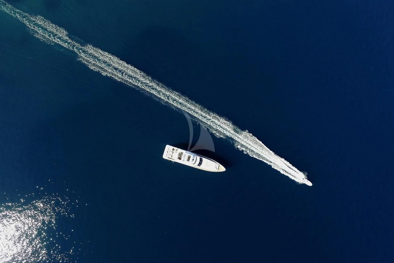 a white object in the sky aboard ARTEMY Yacht for Sale