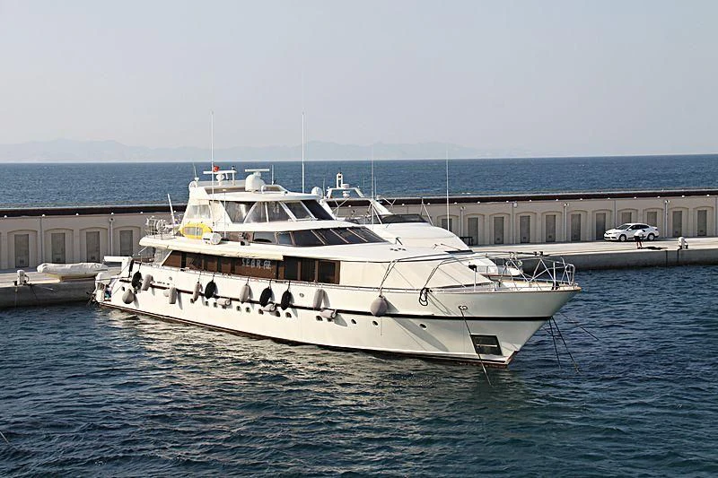 a boat in the water aboard AGARTHA Yacht for Sale