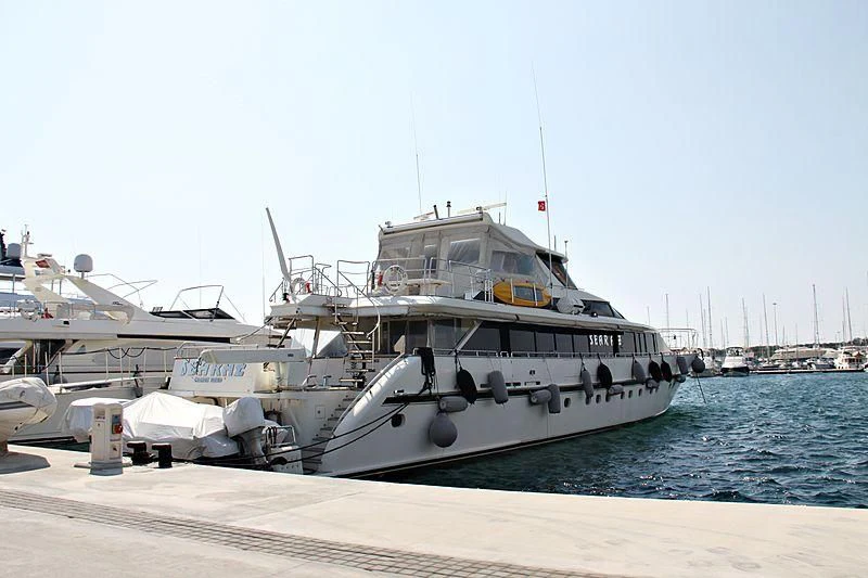 a boat on the water aboard AGARTHA Yacht for Sale