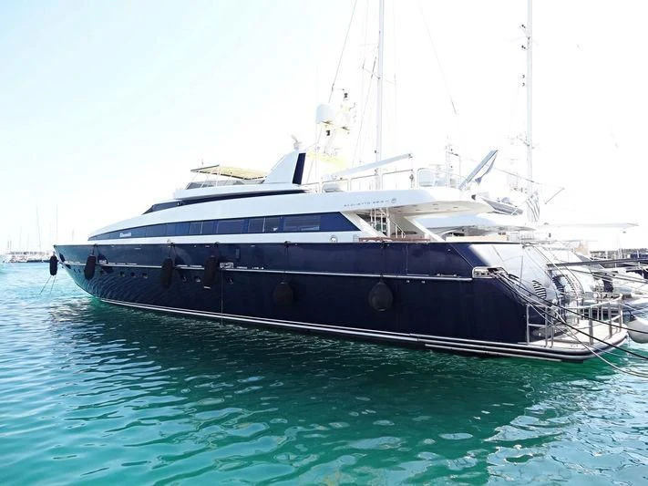 a boat in the water aboard SHAMEKH Yacht for Sale