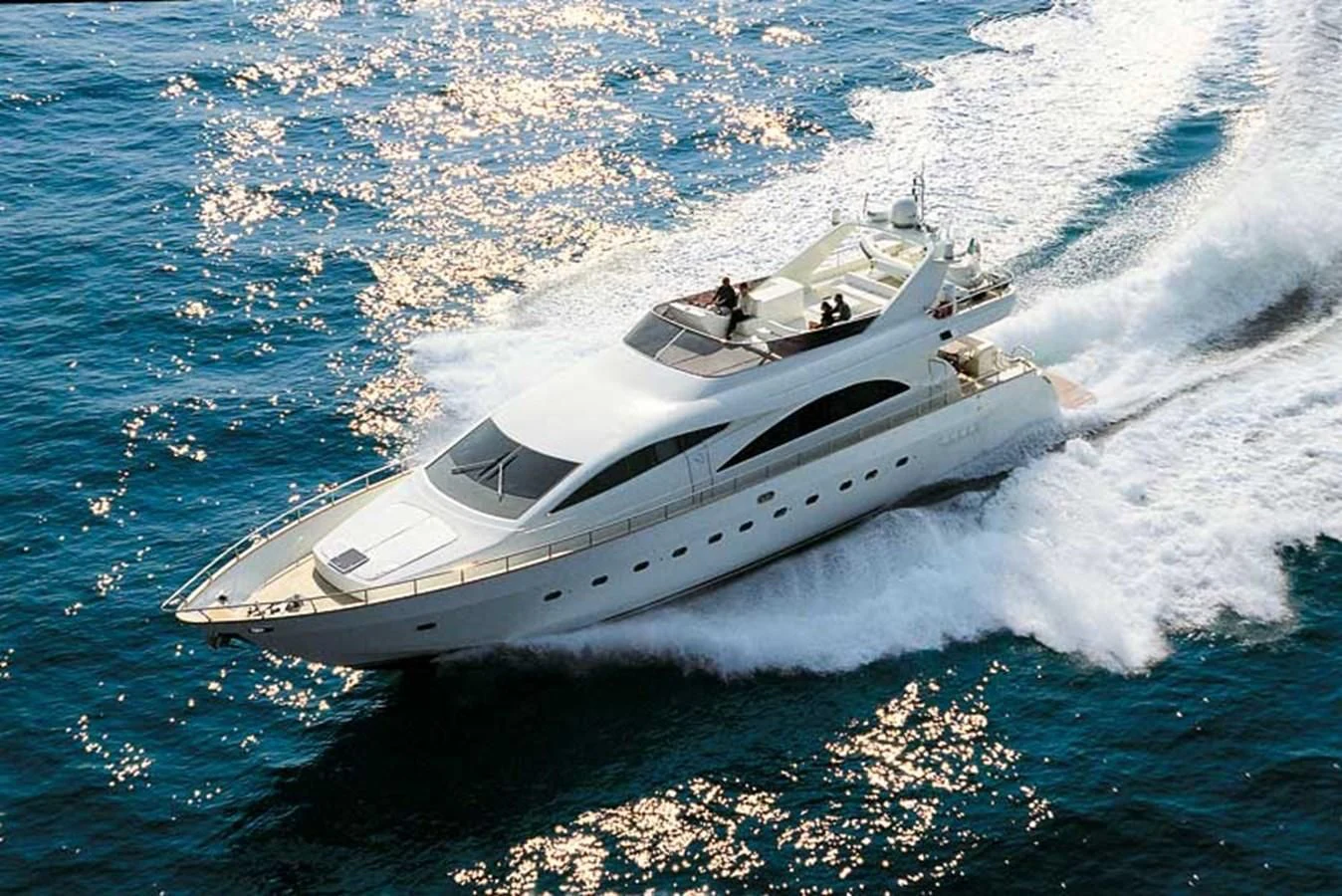 a space shuttle above the ocean aboard M Yacht for Charter