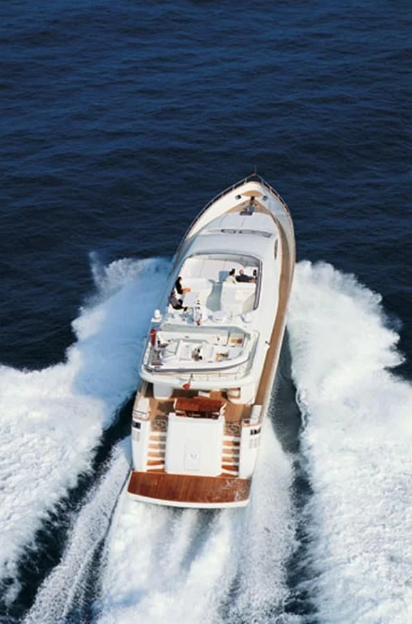 a boat on the water aboard M Yacht for Charter