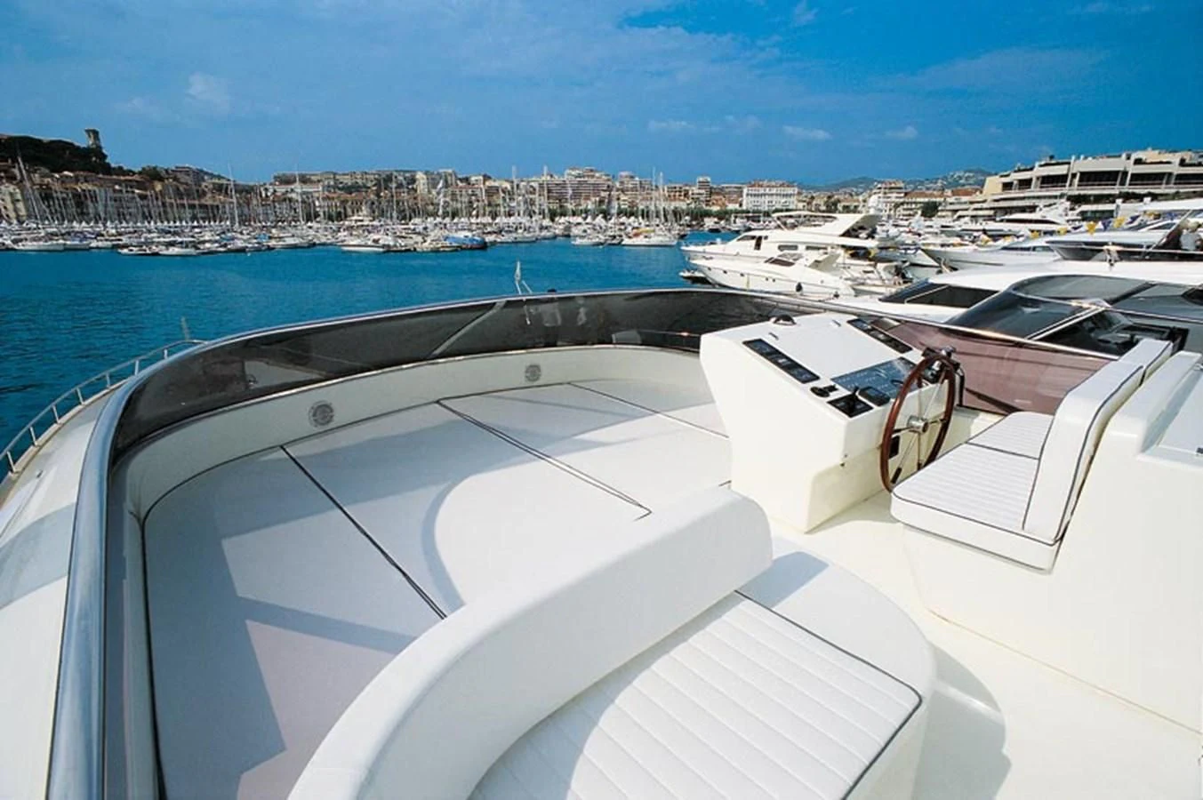 a boat on the water aboard M Yacht for Charter