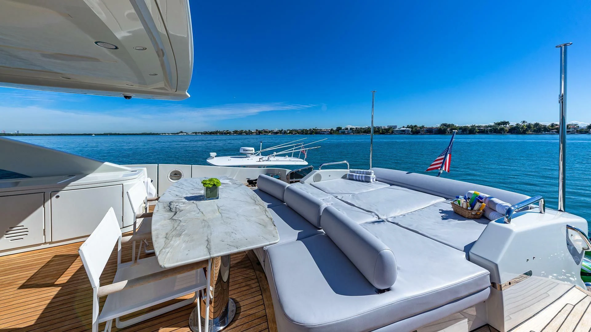 a boat on the water aboard M Yacht for Charter