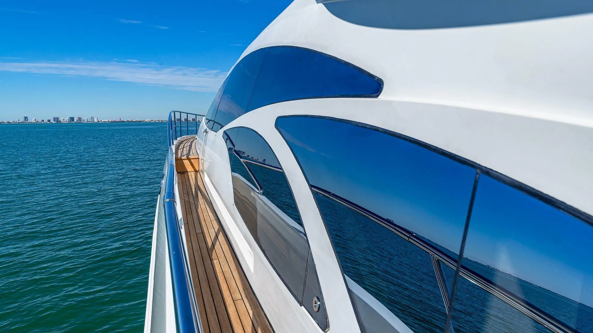 a boat on the water aboard M Yacht for Charter