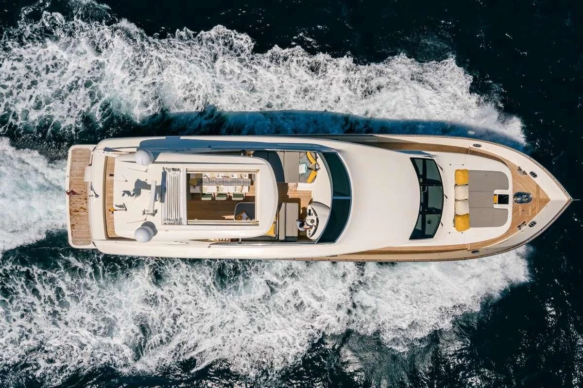 a space ship in space aboard M Yacht for Charter