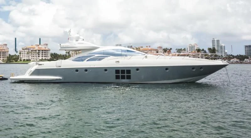 a yacht in the water aboard M Yacht for Charter