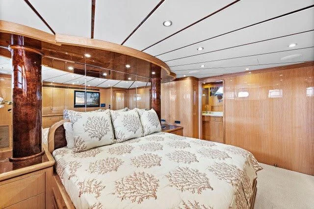 a bed in a cabin aboard ANACAPA Yacht for Sale