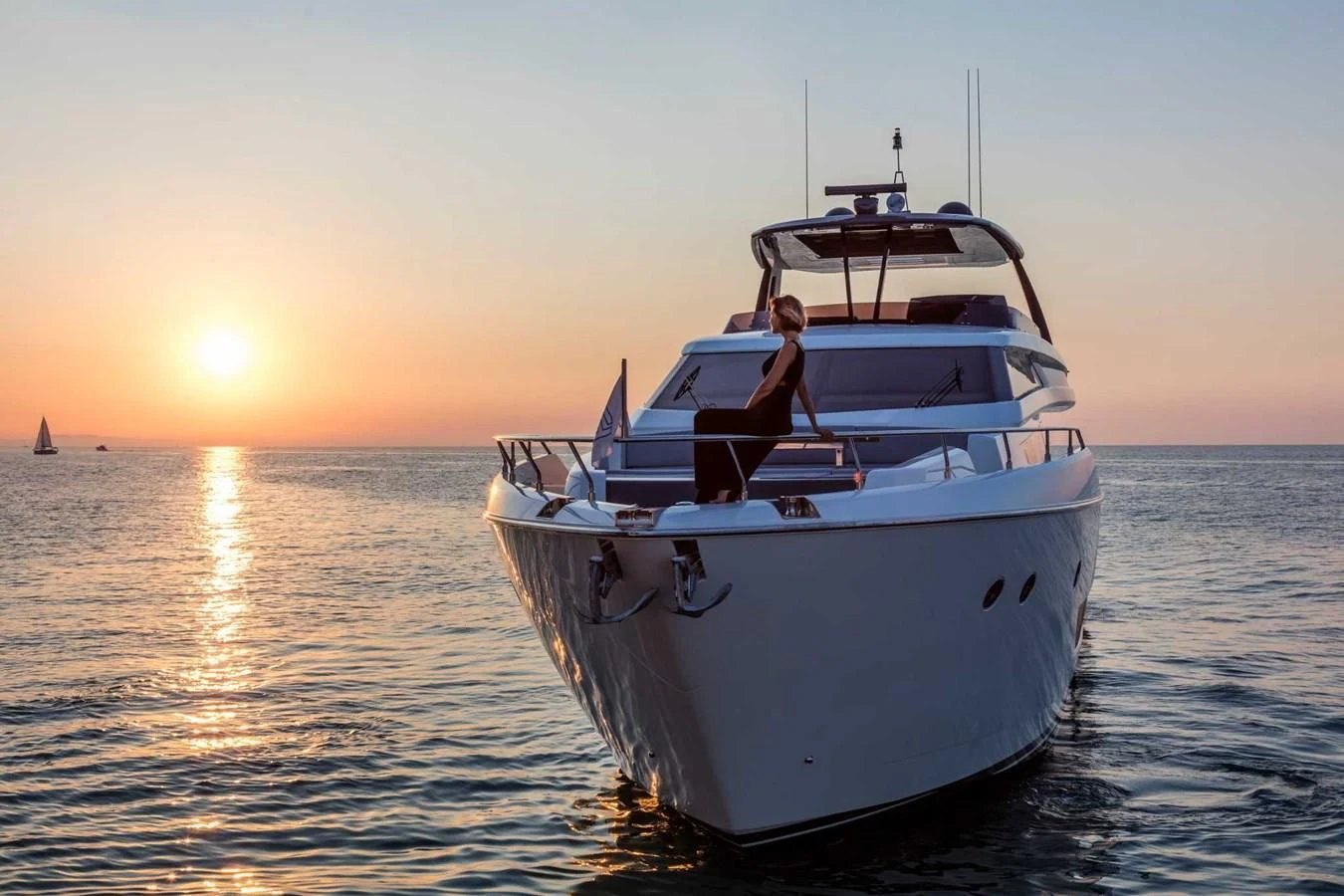 a boat in the water aboard FERRETTI YACHTS 850 Yacht for Sale