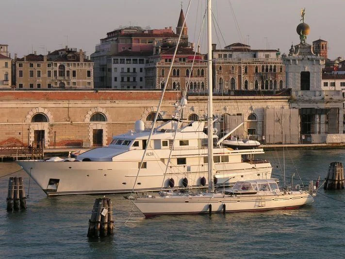 a large white boat in the water aboard GALAPAGOS EXPLORER Yacht for Sale