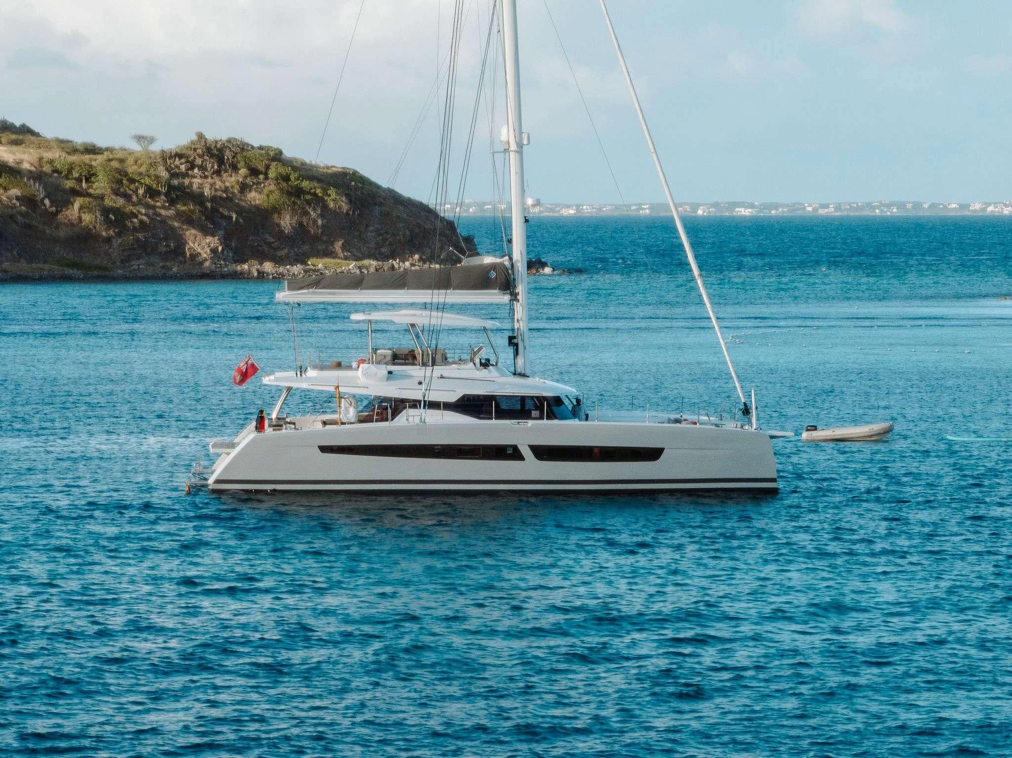 a boat in the water aboard OCEANUS Yacht for Sale