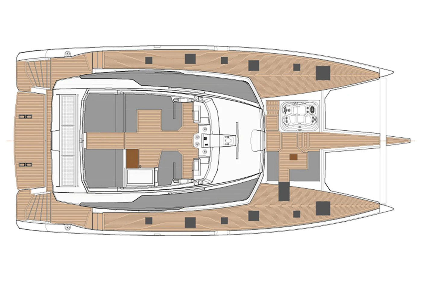 diagram, engineering drawing aboard OCEANUS Yacht for Sale