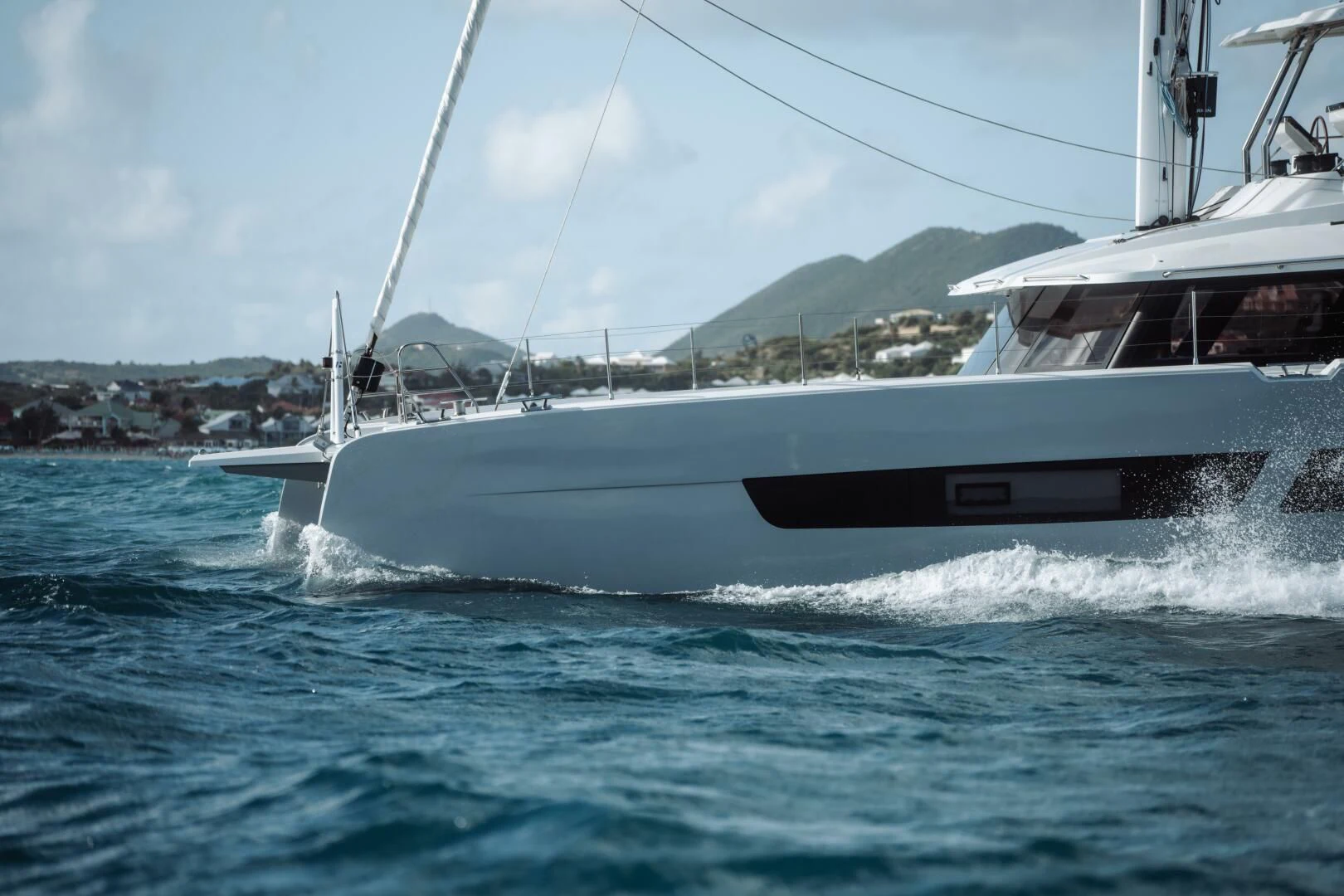 a boat on the water aboard OCEANUS Yacht for Sale