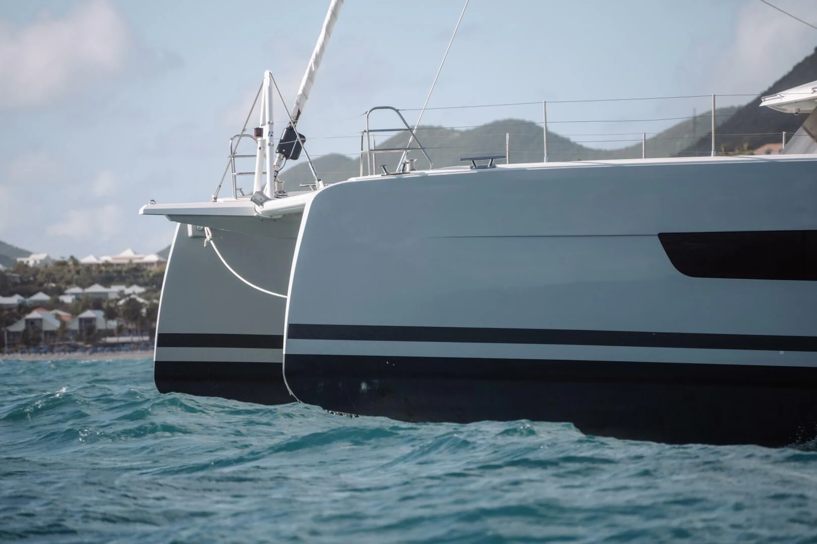 a boat in the water aboard OCEANUS Yacht for Sale