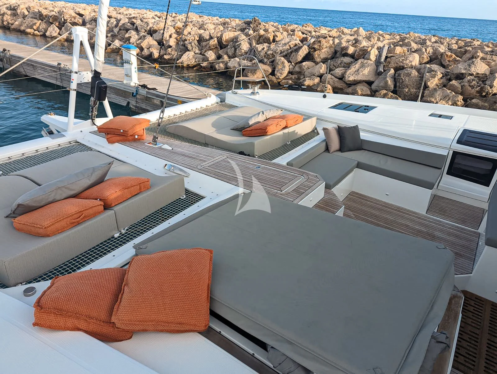 a boat on the water aboard OCEANUS Yacht for Sale
