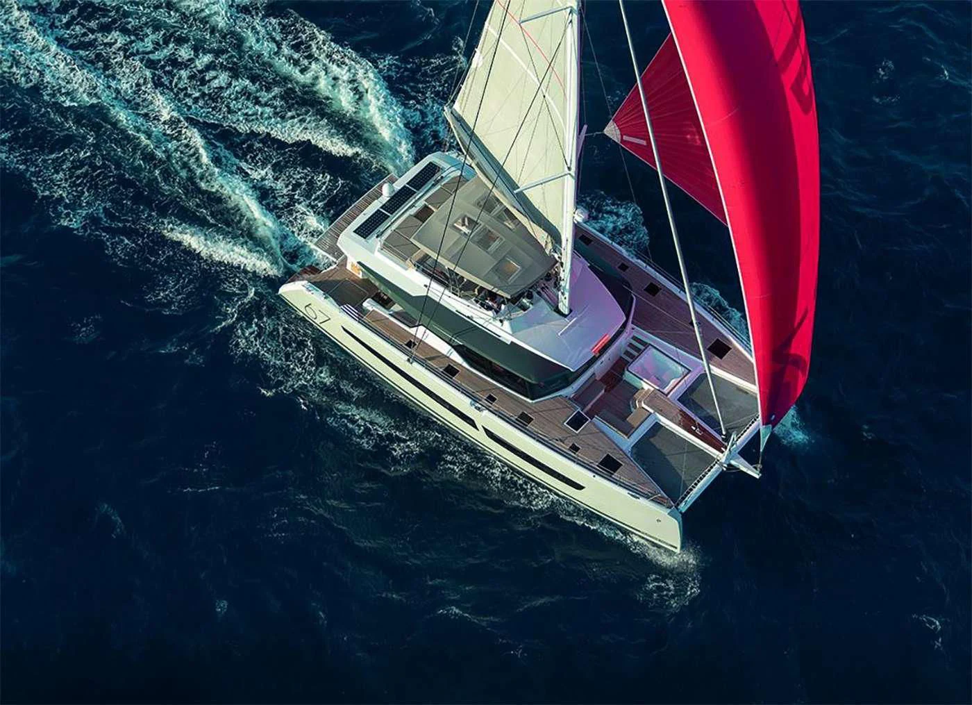 a boat in the water aboard OCEANUS Yacht for Sale