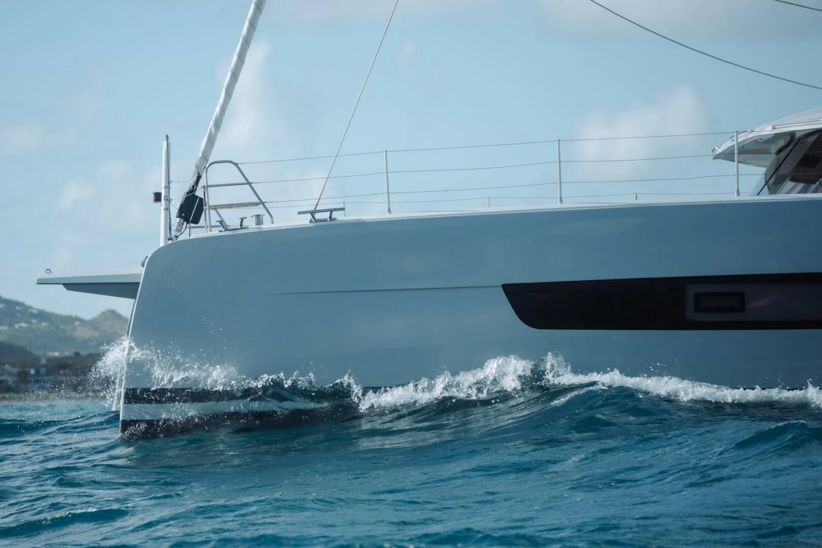 a boat in the water aboard OCEANUS Yacht for Sale