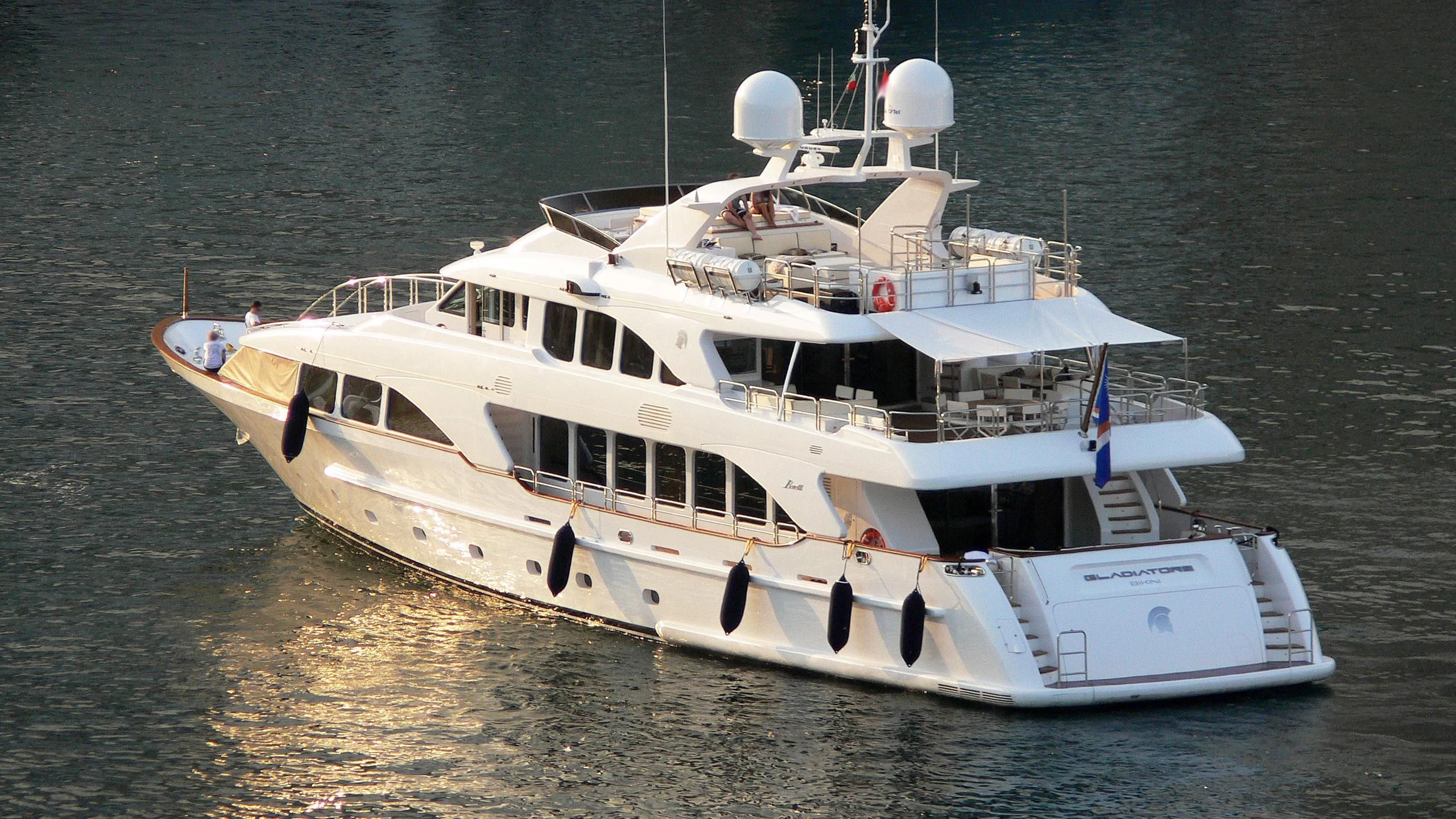 a boat on the water aboard GLADIATORE Yacht for Sale