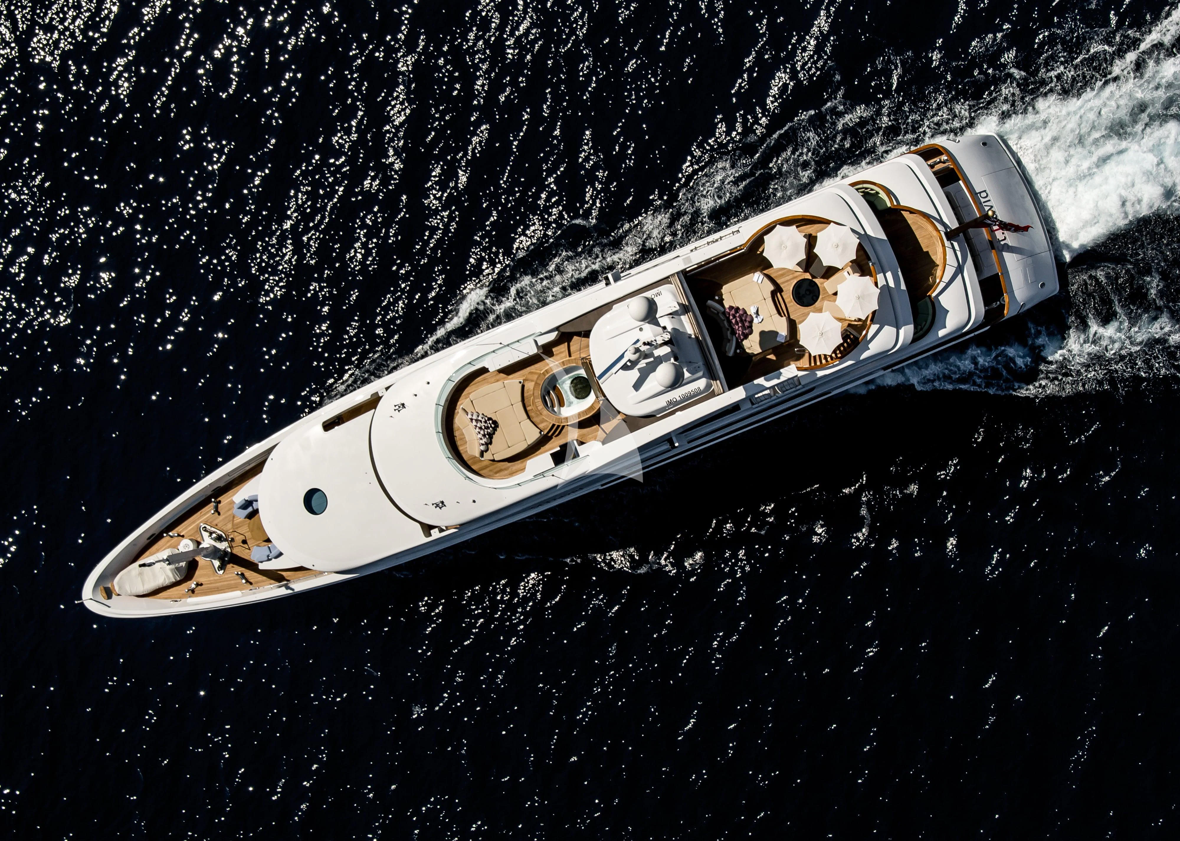 a space ship in space aboard ST DAVID Yacht for Sale