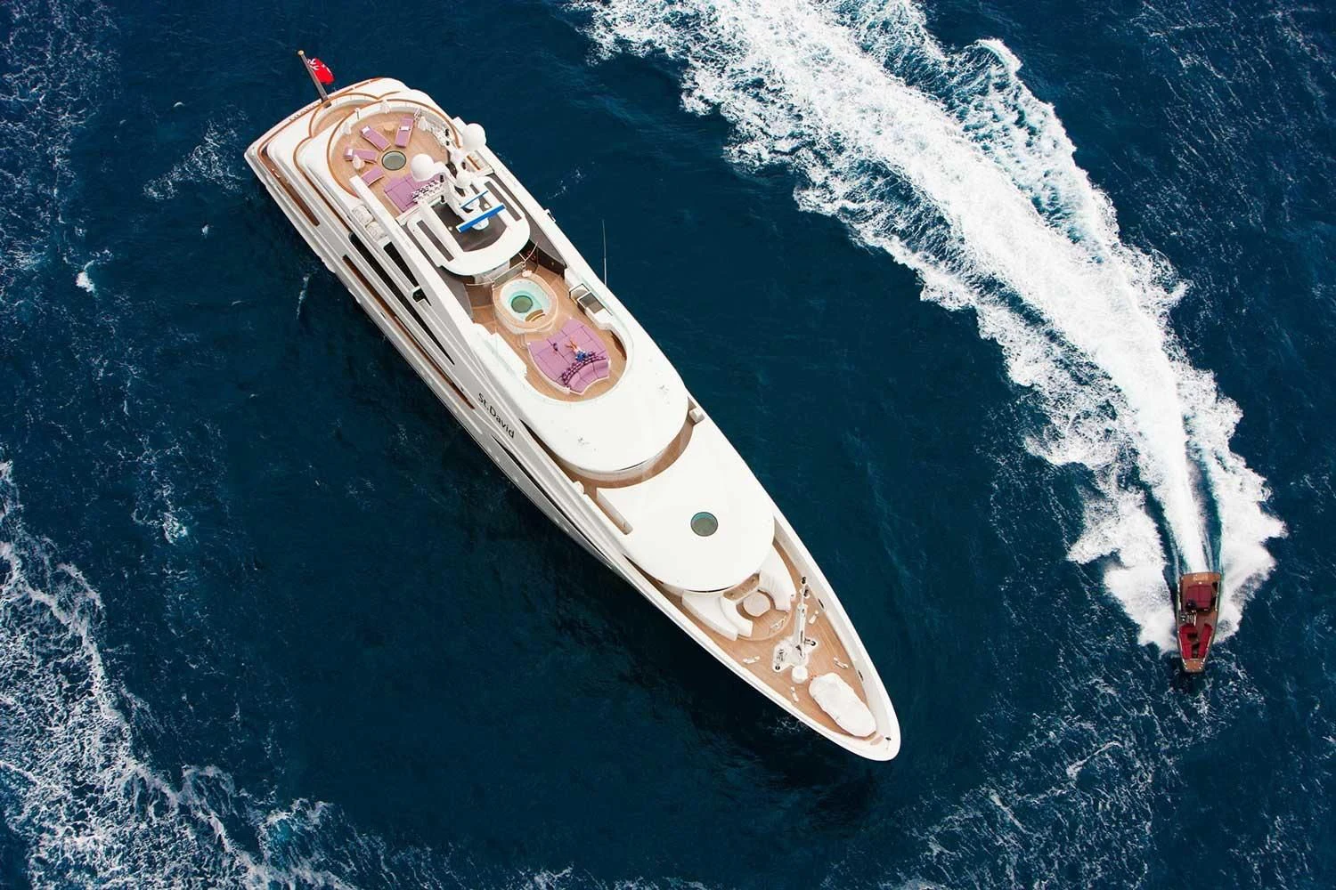 a satellite in space aboard ST DAVID Yacht for Sale