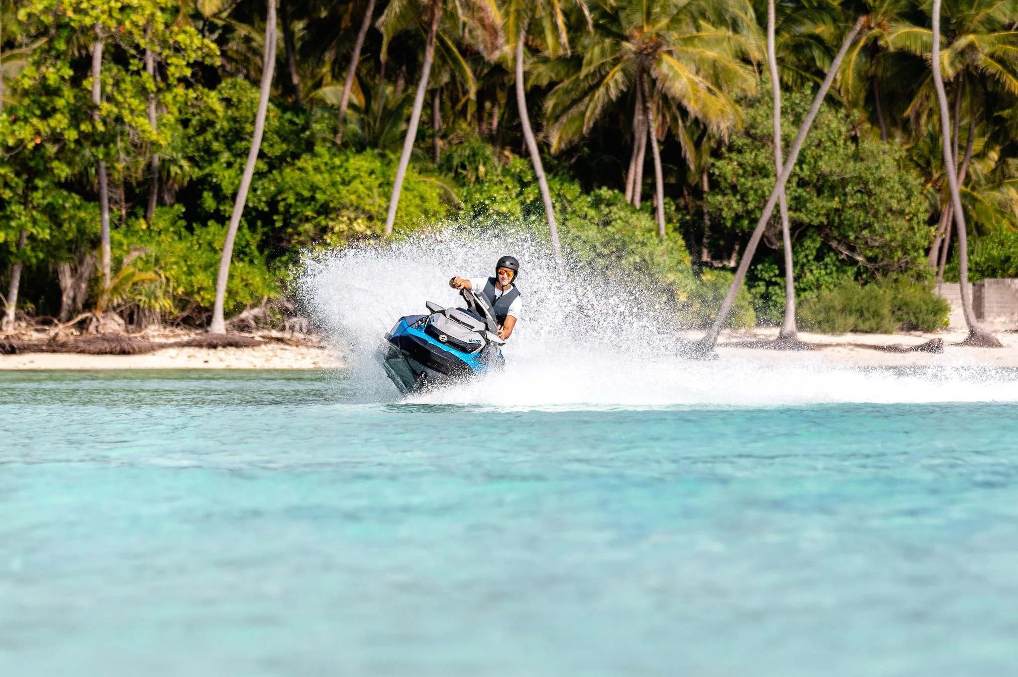 a man on a jet ski aboard ST DAVID Yacht for Sale