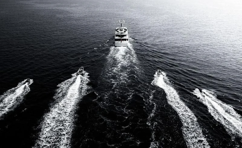 a ship in the sea aboard ST DAVID Yacht for Sale