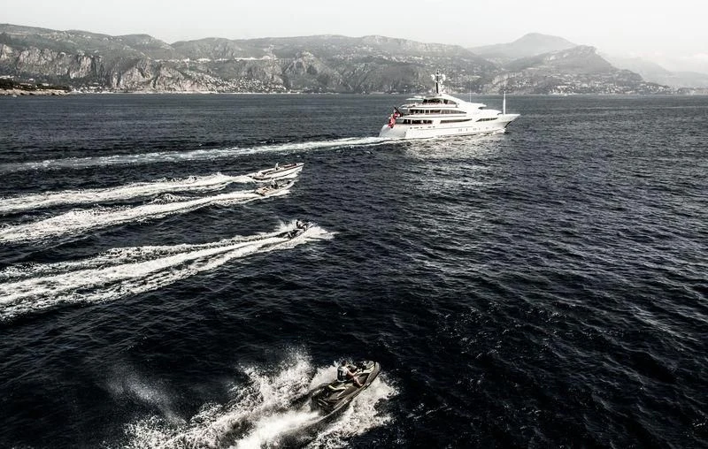 a boat on the water aboard ST DAVID Yacht for Sale