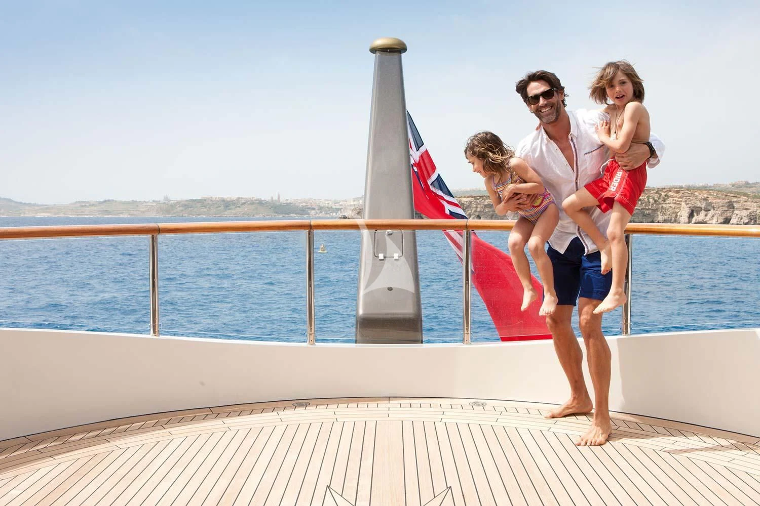 a group of people on a boat aboard ST DAVID Yacht for Sale
