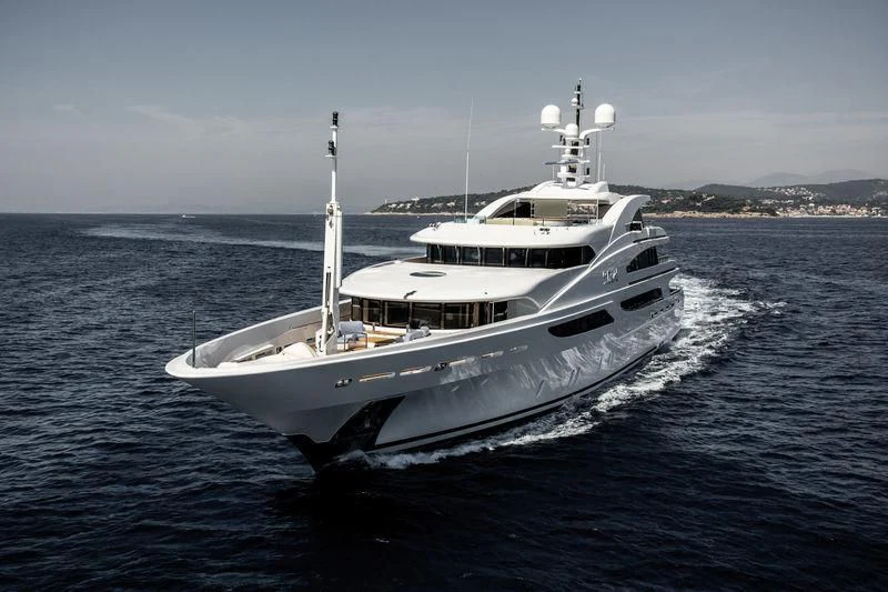 a white boat on the water aboard ST DAVID Yacht for Sale