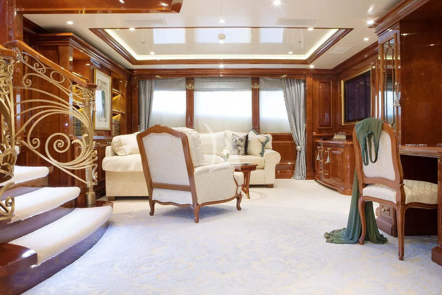 a room with a couch and a chair aboard ST DAVID Yacht for Sale