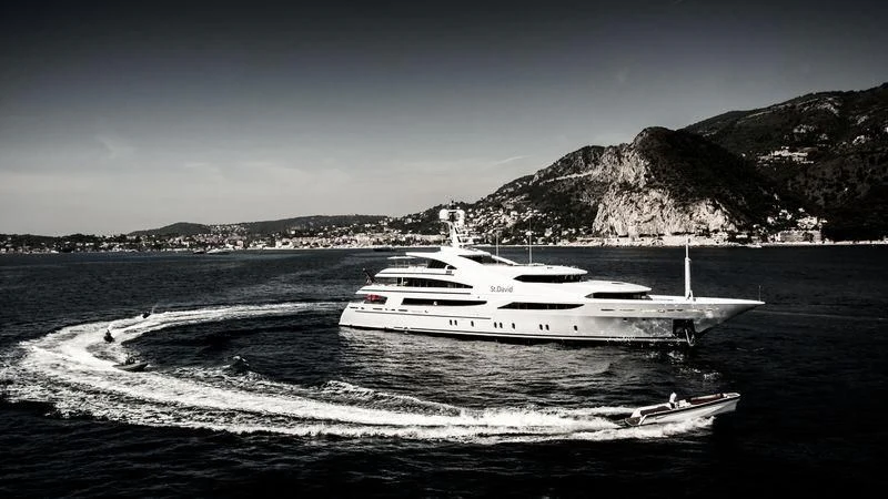a boat on the water aboard ST DAVID Yacht for Sale