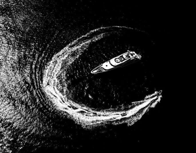 a close-up of a logo aboard ST DAVID Yacht for Sale