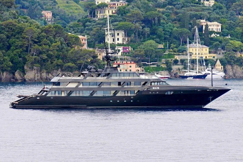 a large boat in the water aboard MAIN Yacht for Sale