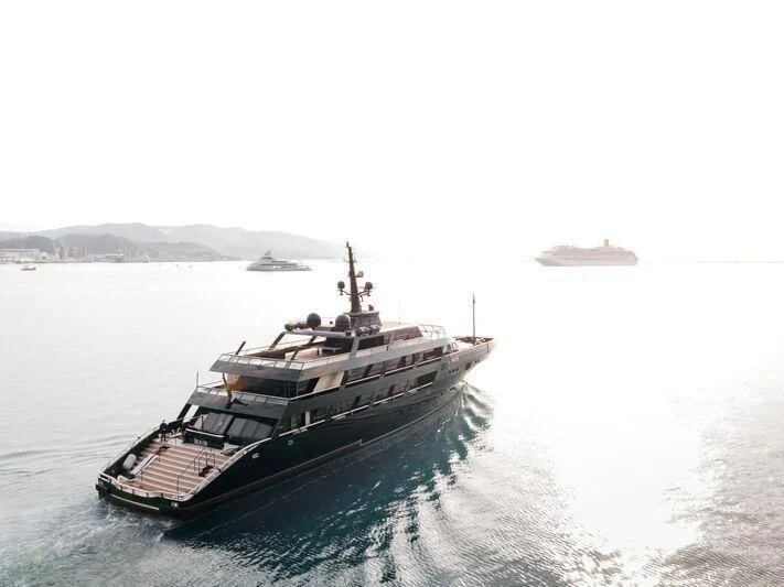 a boat in the water aboard MAIN Yacht for Sale