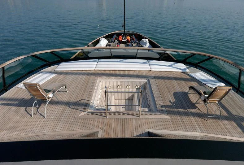 a boat on the water aboard MAIN Yacht for Sale