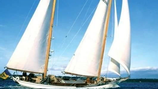 a sailboat on the water aboard WHITEHAWK Yacht for Sale