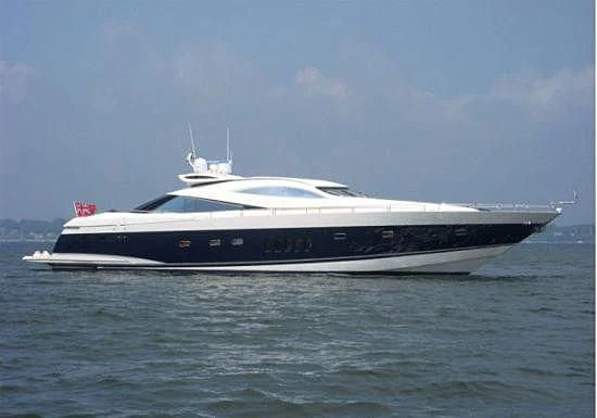 a white yacht in the water aboard PRIVEE Yacht for Sale