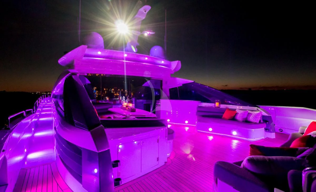 a space ship in a room aboard PRIVEE Yacht for Sale