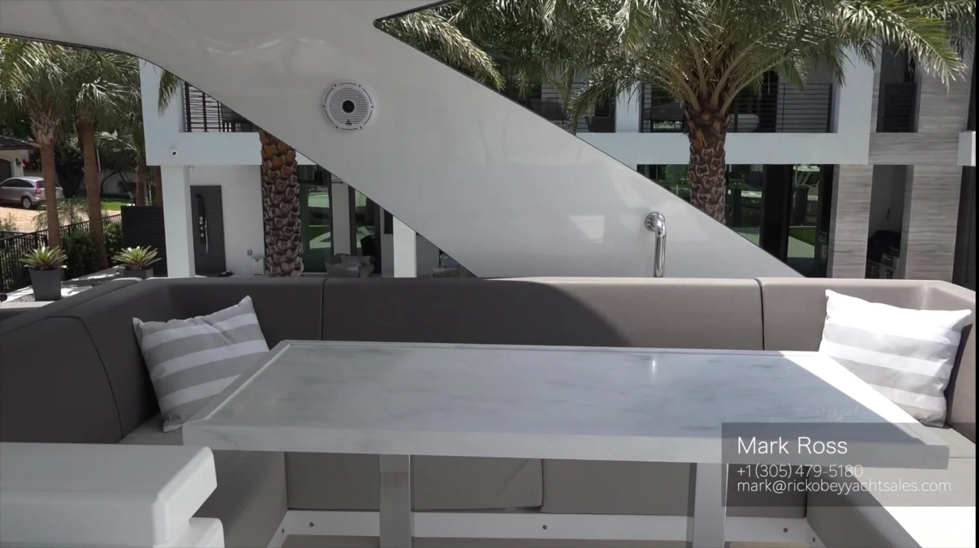 a large white pool table aboard AGRODOLCE Yacht for Sale