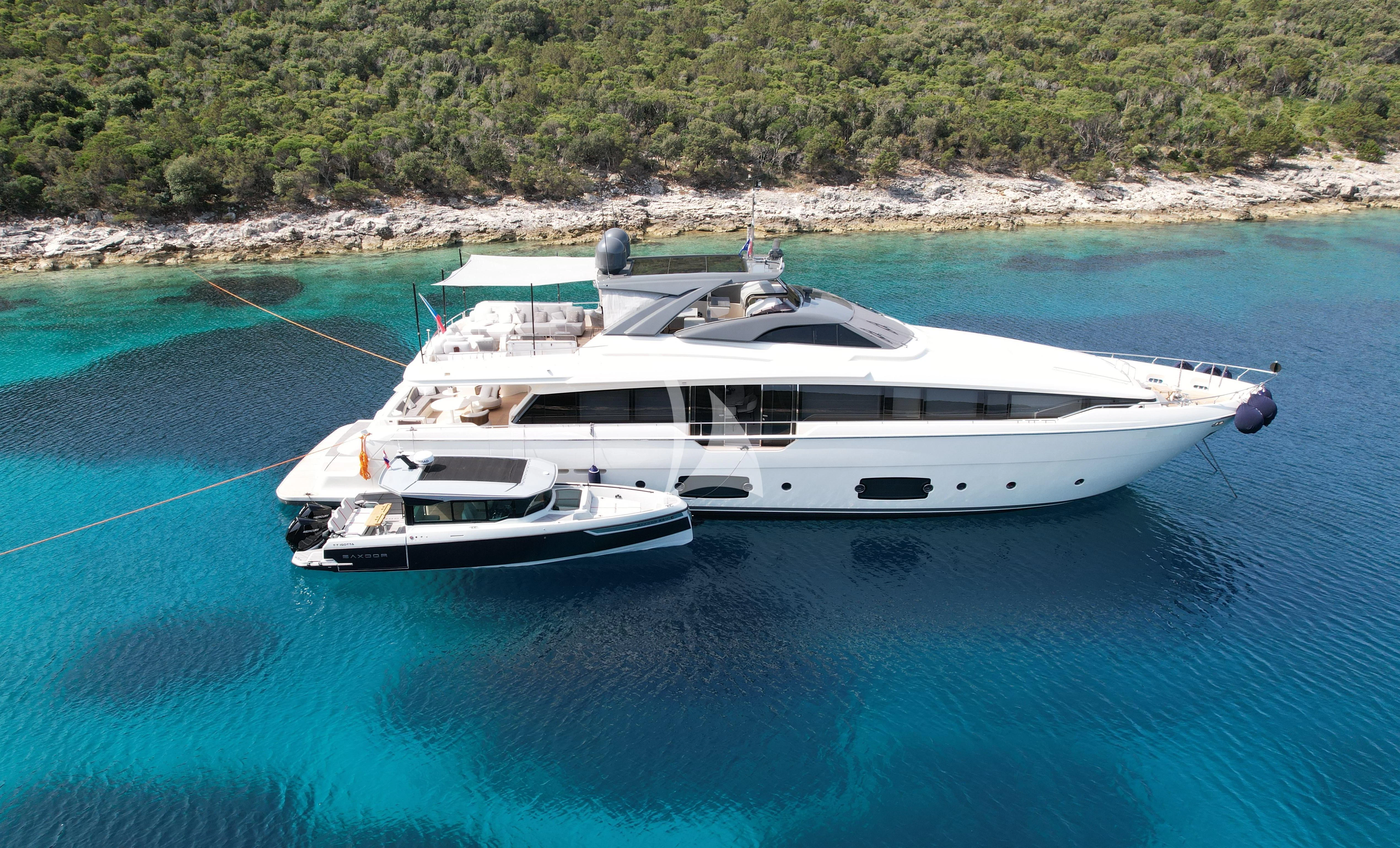 a boat on the water aboard DAMARI Yacht for Charter