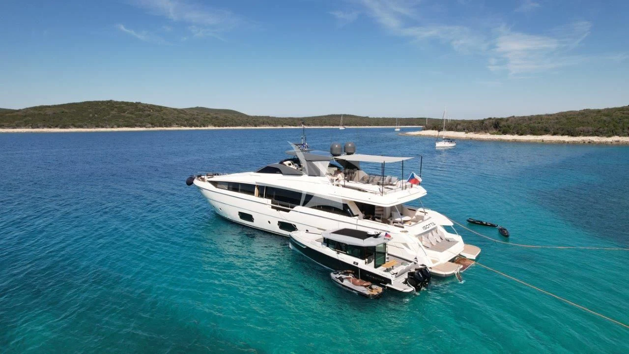 a boat on the water aboard DAMARI Yacht for Charter