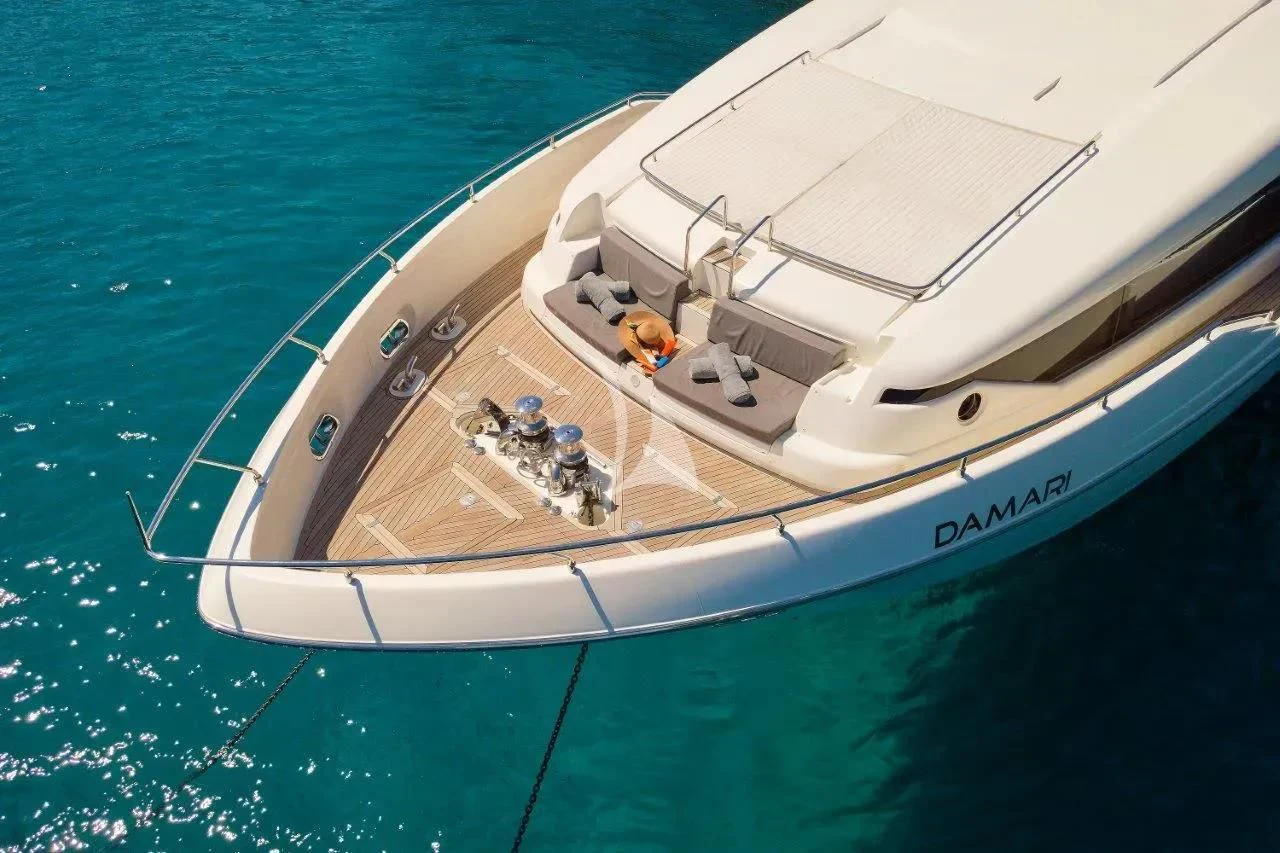 a boat on the water aboard DAMARI Yacht for Charter