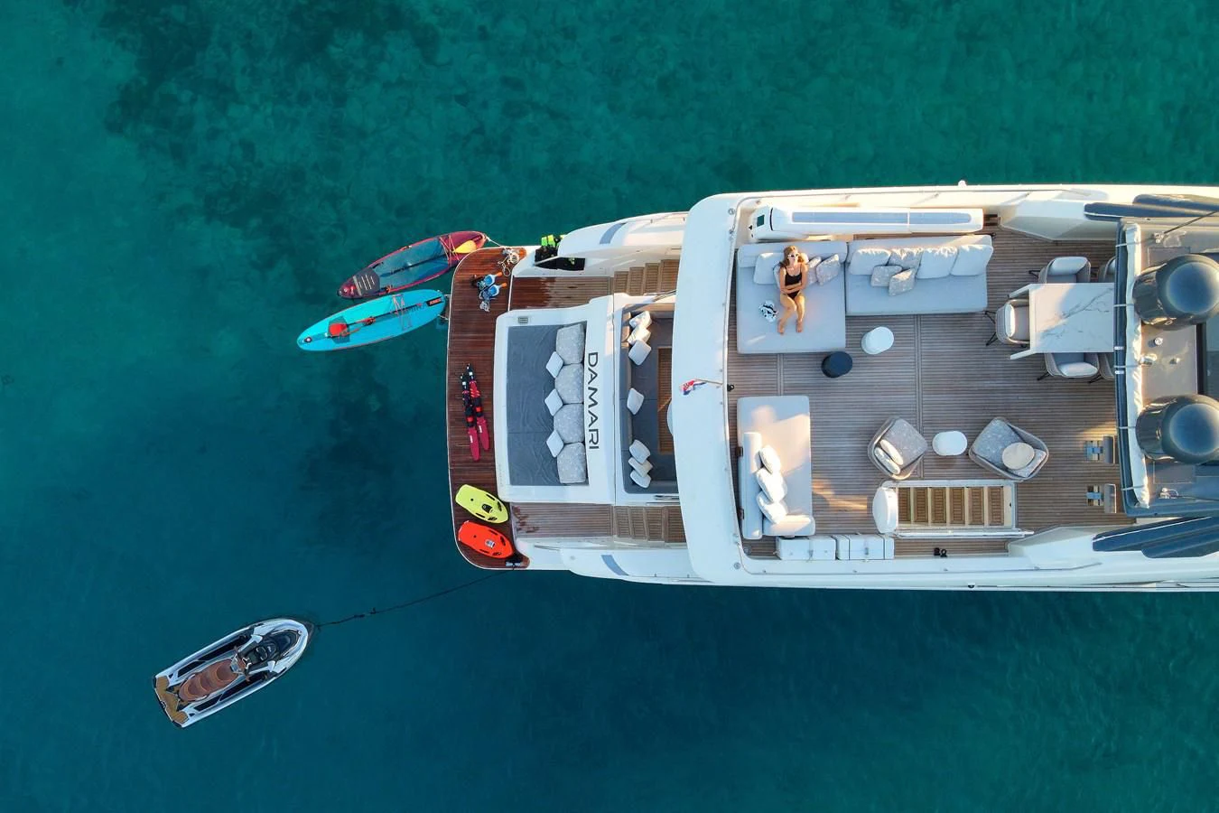 a boat on the water aboard DAMARI Yacht for Charter